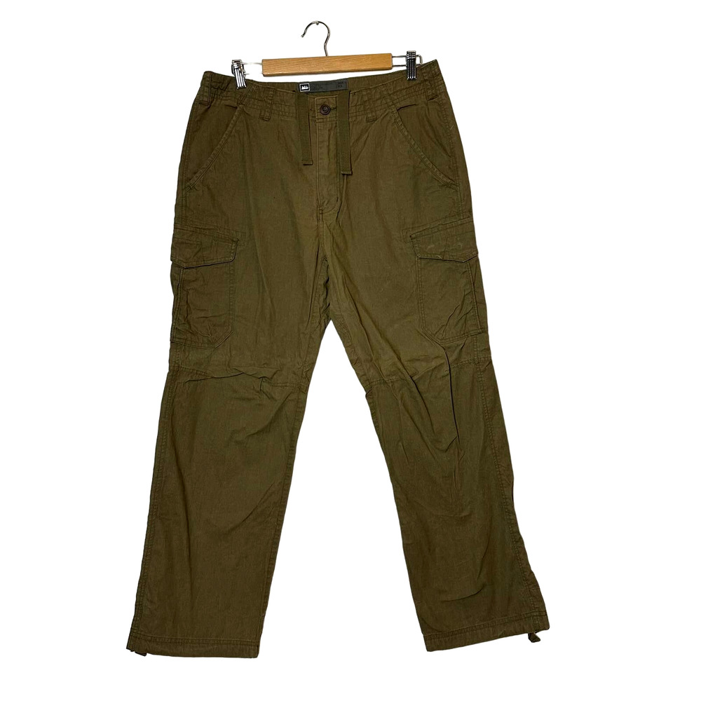 REI Khaki Cargo Brown Green Men's Pants sz W34 X L30